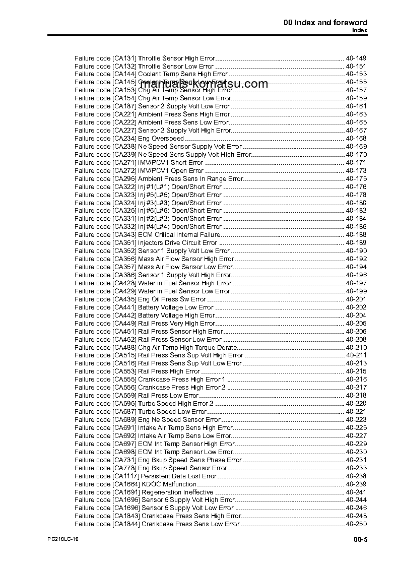Protected: PC210LC-10(USA) S/N A10001-UP Shop (repair) manual (English)