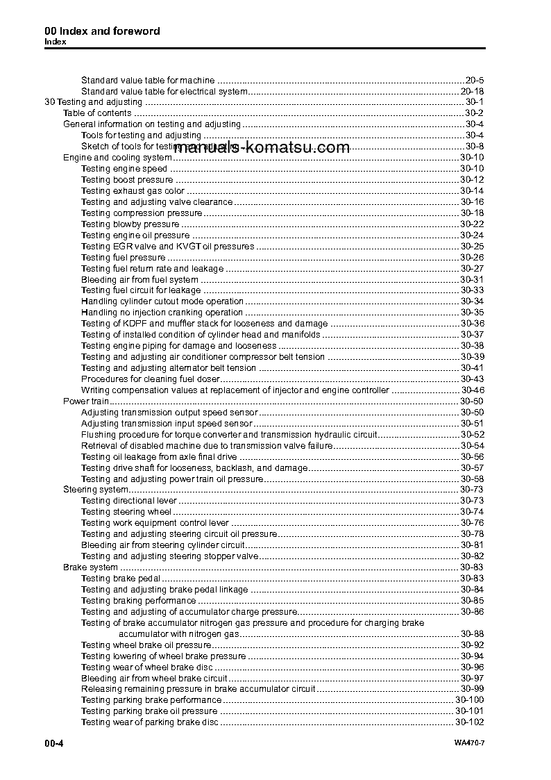 Protected: WA470-7(USA) S/N A47001-UP Shop (repair) manual (English)
