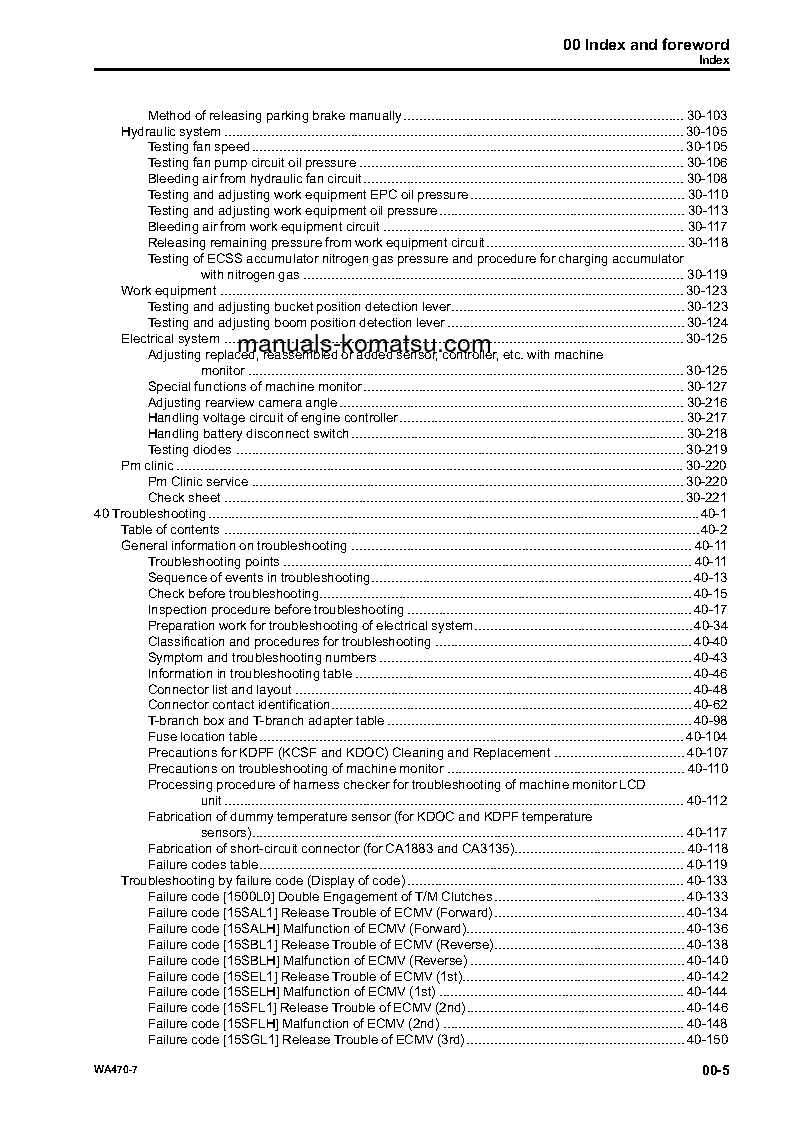 Protected: WA470-7(USA) S/N A47001-UP Shop (repair) manual (English)