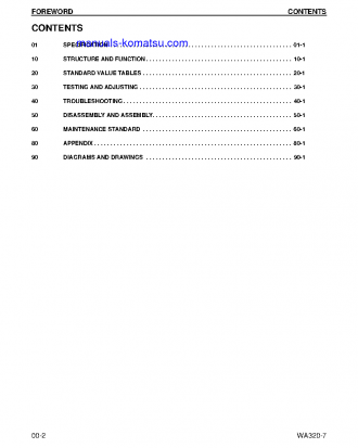 WA320-7(USA) S/N A36001-UP Shop (repair) manual (English)