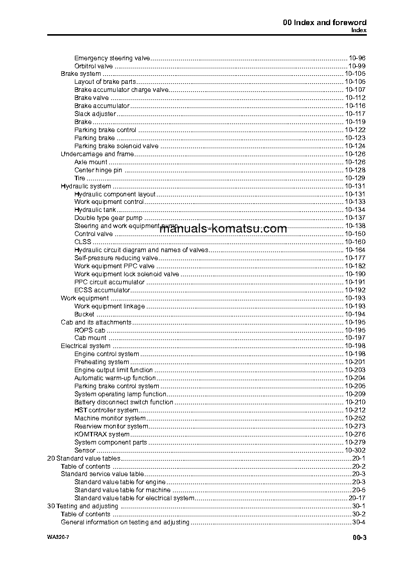 Protected: WA320-7(USA) S/N A36001-UP Shop (repair) manual (English)