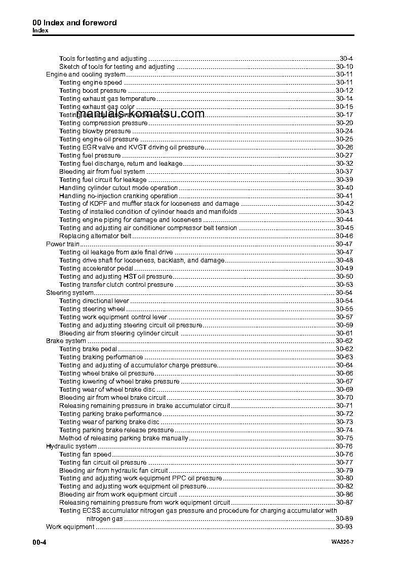 Protected: WA320-7(USA) S/N A36001-UP Shop (repair) manual (English)