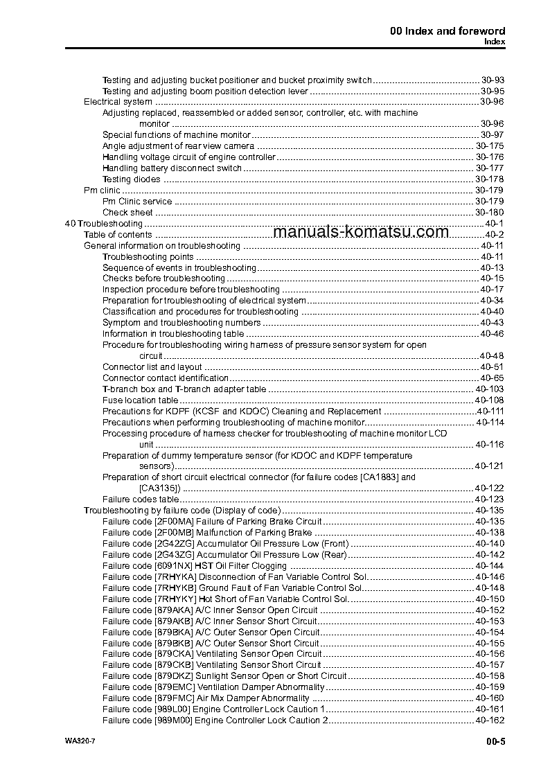 Protected: WA320-7(USA) S/N A36001-UP Shop (repair) manual (English)