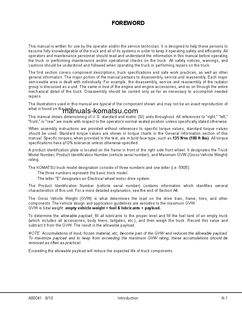 Protected: 930E-4(USA) S/N A31693-A31697 Shop (repair) manual (English)