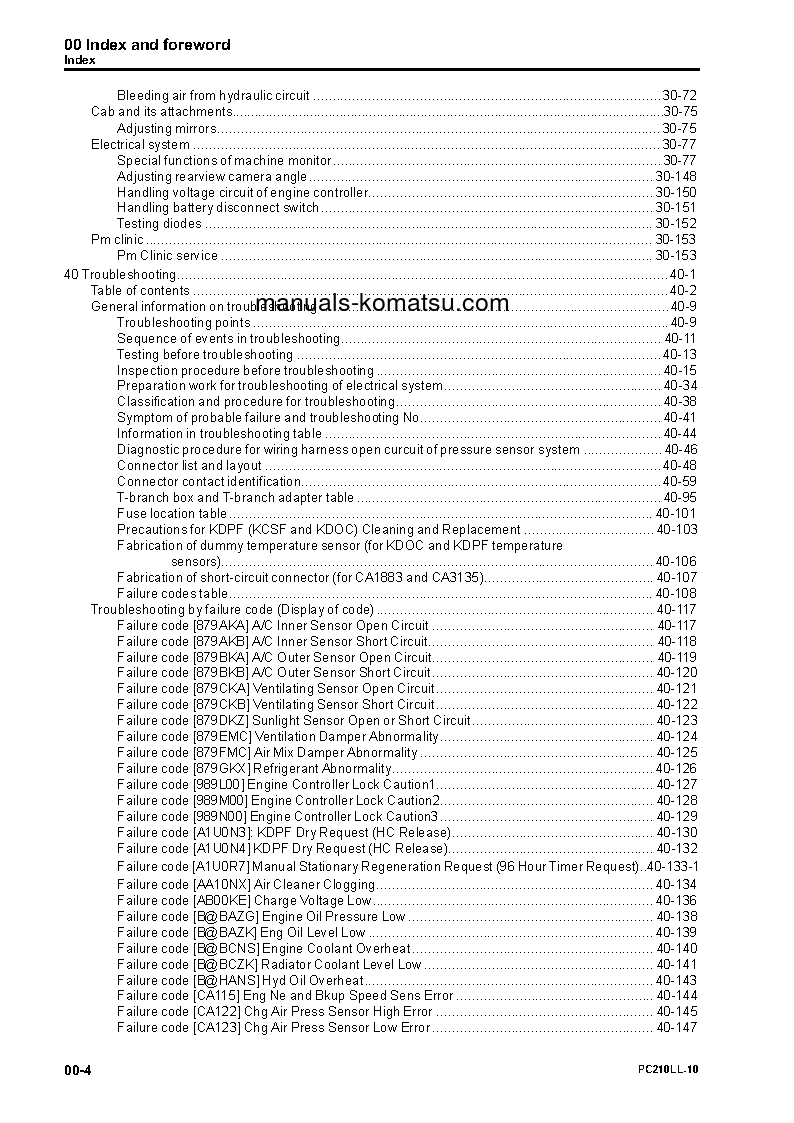 Protected: PC210LL-10(USA) S/N A52001-UP Shop (repair) manual (English)