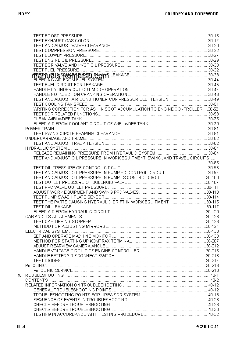 Protected: PC210LC-11(USA) S/N A12001-UP Shop (repair) manual (English)
