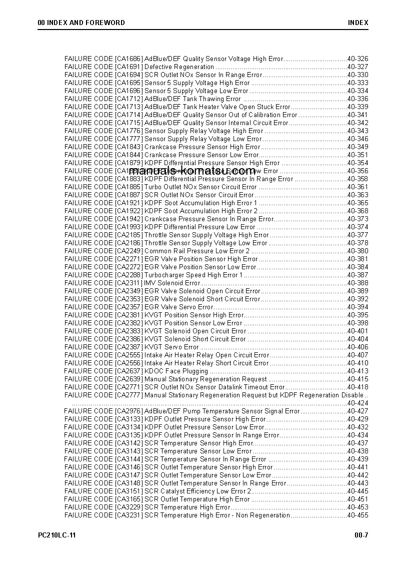 Protected: PC210LC-11(USA) S/N A12001-UP Shop (repair) manual (English)