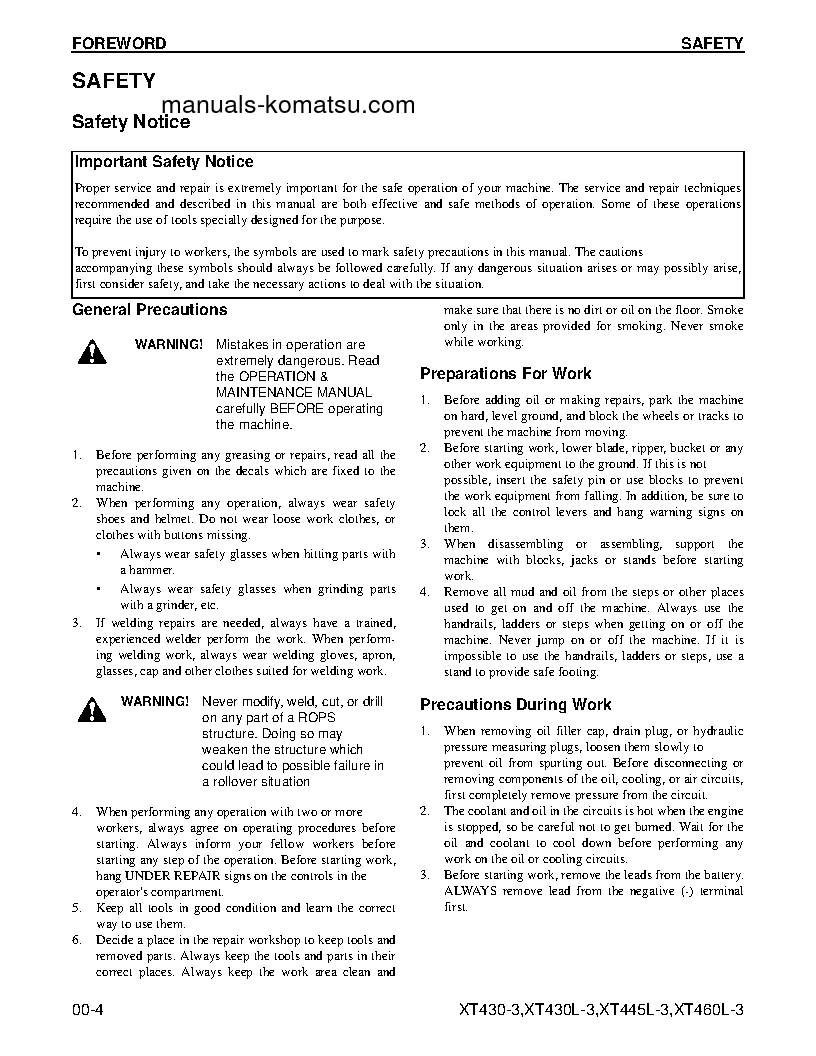 Protected: XT460L-3(USA) S/N A5101-UP Shop (repair) manual (English)