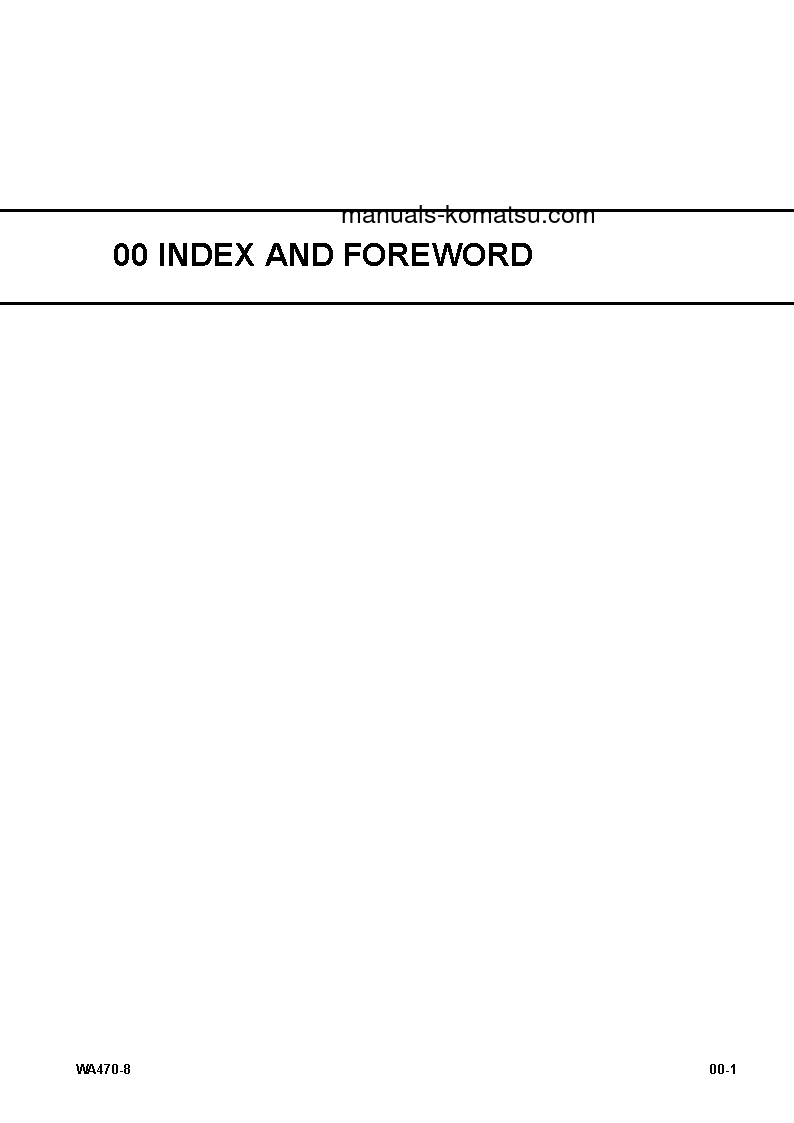 Protected: WA470-8(USA) S/N A49001-UP Shop (repair) manual (English)