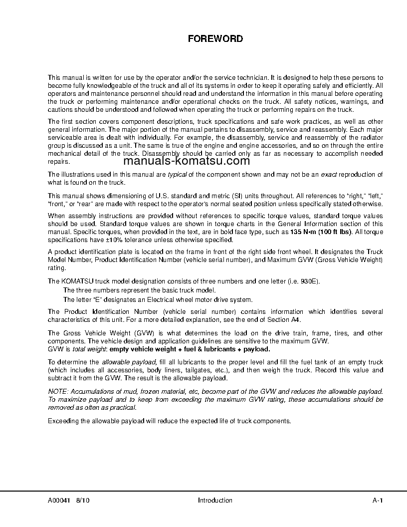 Protected: 930E-4(USA) S/N A31879-A31880 Shop (repair) manual (English)