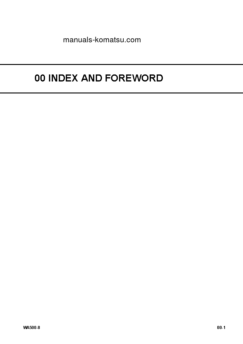 Protected: WA500-8(USA) S/N A96001-UP Shop (repair) manual (English)