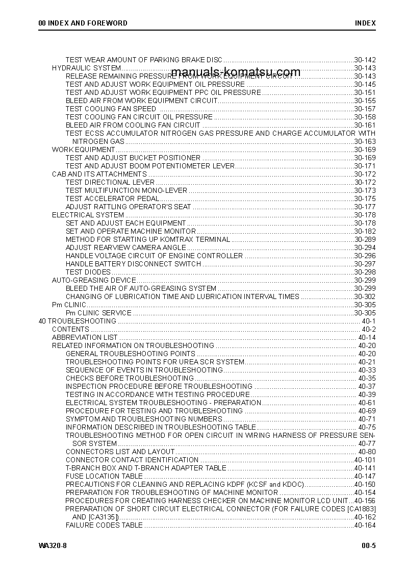 Protected: WA320-8(USA) S/N A38001-UP Shop (repair) manual (English)