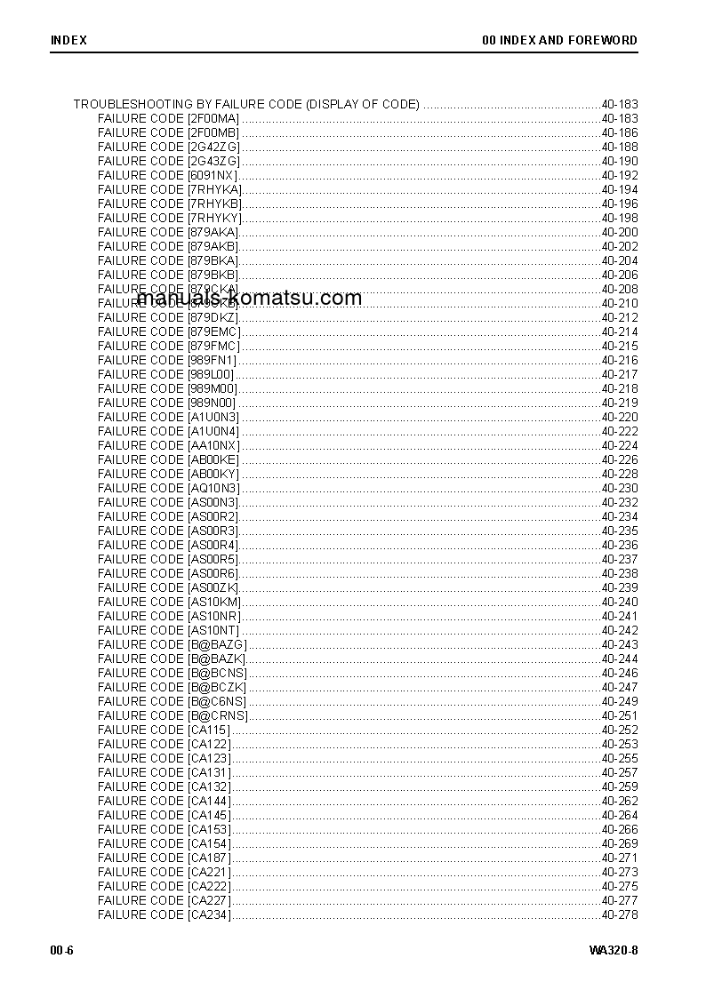 Protected: WA320-8(USA) S/N A38001-UP Shop (repair) manual (English)