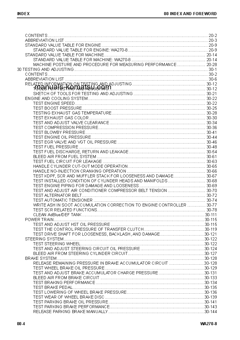 Protected: WA270-8(USA) S/N A28001-UP Shop (repair) manual (English)