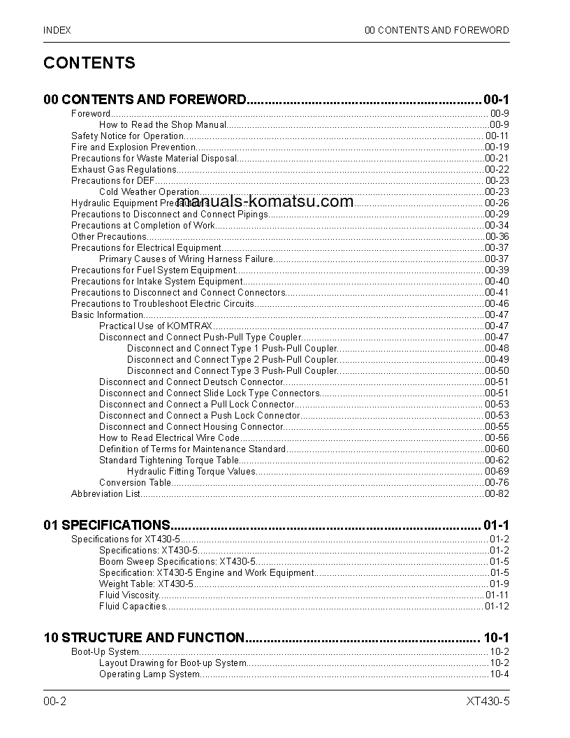 Protected: XT430-5(USA) S/N A60002-UP Shop (repair) manual (English)