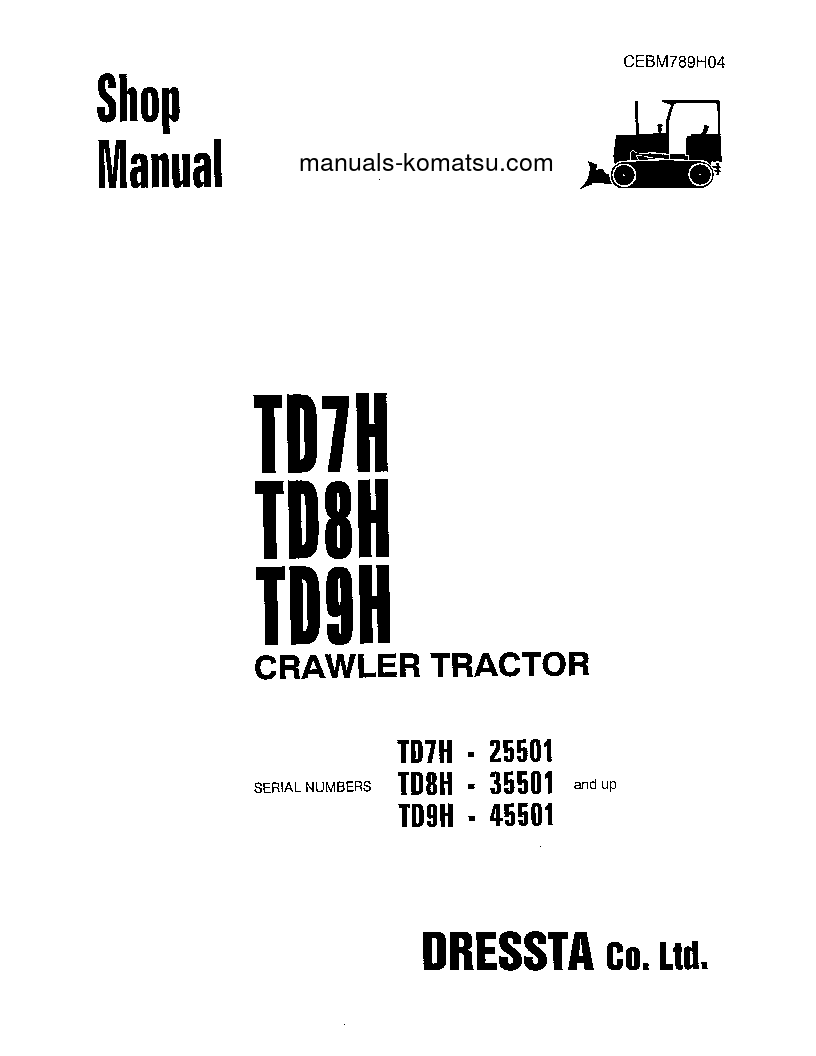 TD-8H S/N 35501-UP Shop (repair) manual (English)