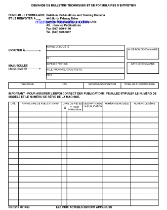 PC200LC-7(USA)-L S/N A86001-UP Operation manual (French)