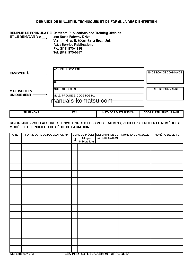 Protected: PC220LC-7(USA)-L S/N A86001-UP Operation manual (French)