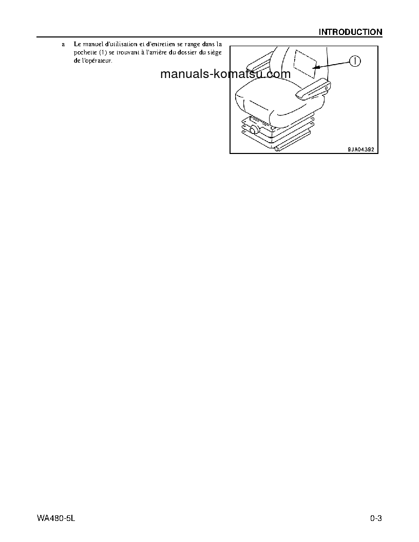 Protected: WA480-5(USA)-L S/N A37001-UP Operation manual (French)