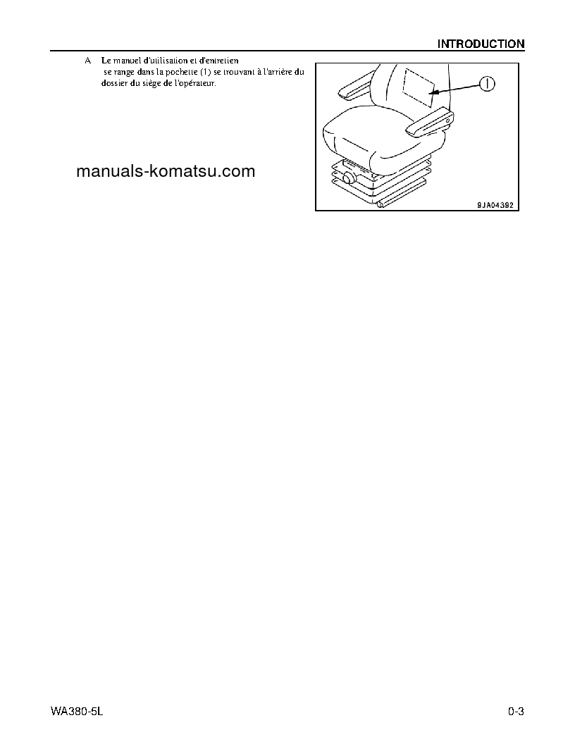 Protected: WA380-5(USA)-L S/N A52001-UP Operation manual (French)