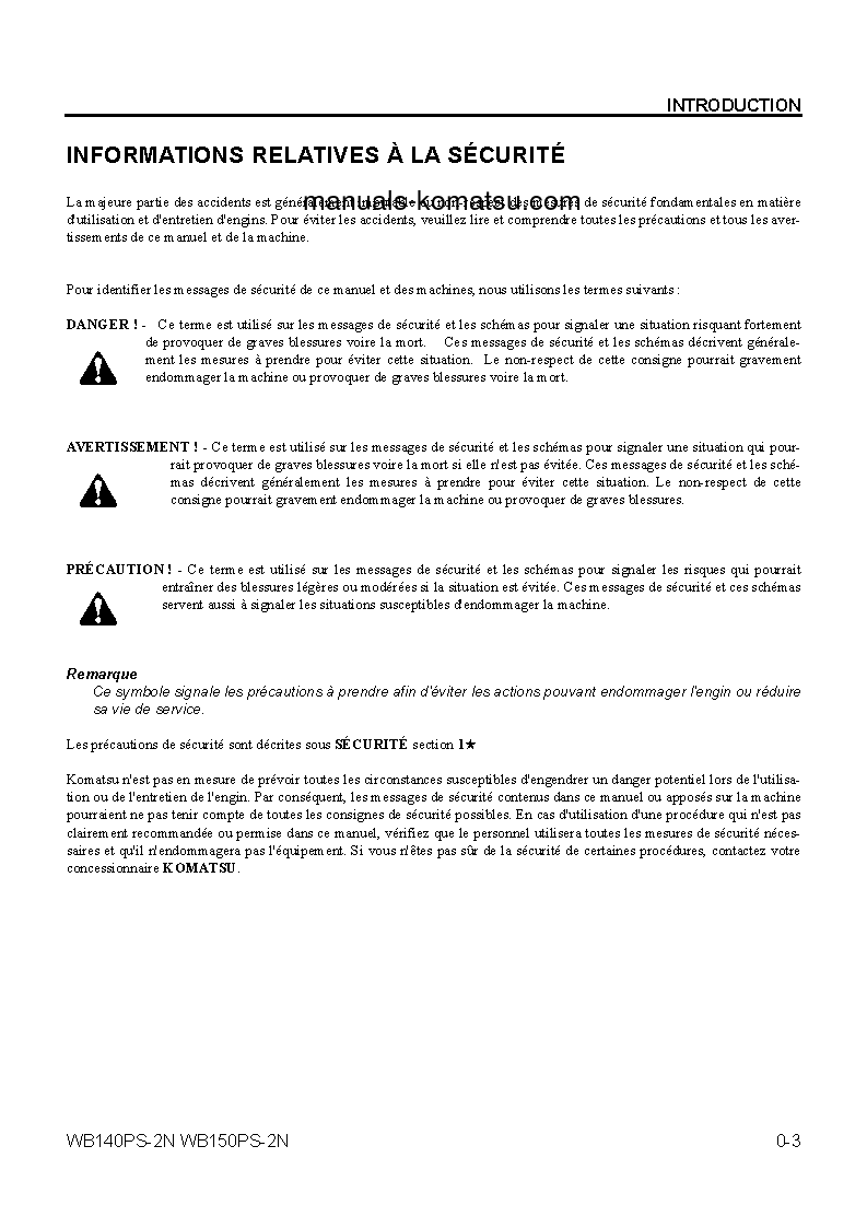 Protected: WB140PS-2(USA)-N S/N A40001-UP Operation manual (French)