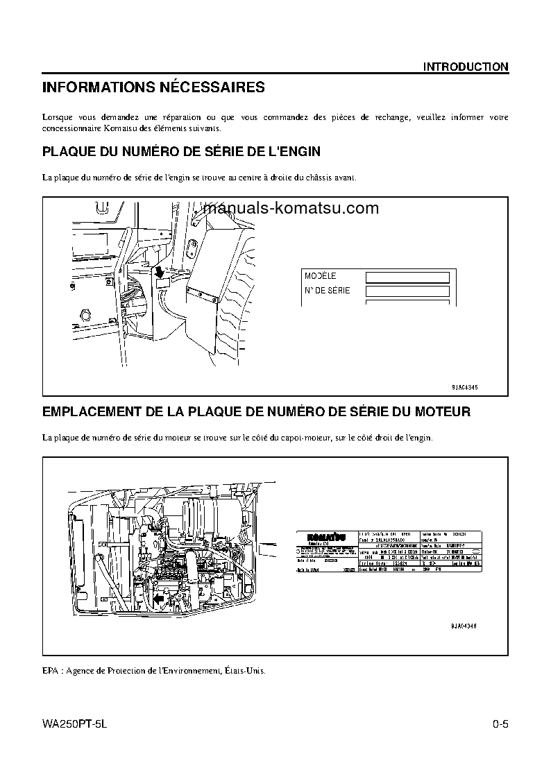 Protected: WA250PT-5(USA)-L S/N A79001-UP Operation manual (French)
