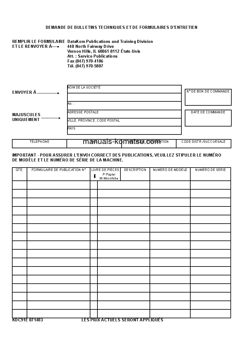 Protected: WB140PS-2(USA)-N S/N A40034-UP Operation manual (French)