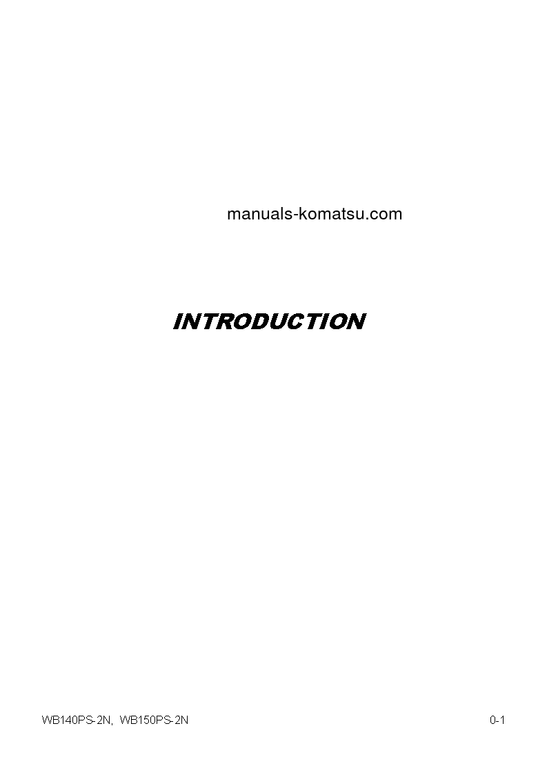 Protected: WB140PS-2(USA)-N S/N A40034-UP Operation manual (French)