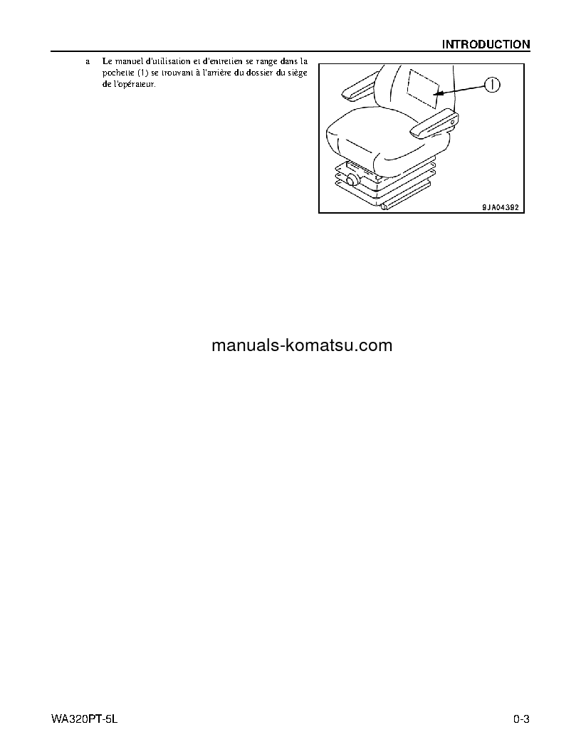 Protected: WA320PT-5(USA)-L S/N A39001-UP Operation manual (French)