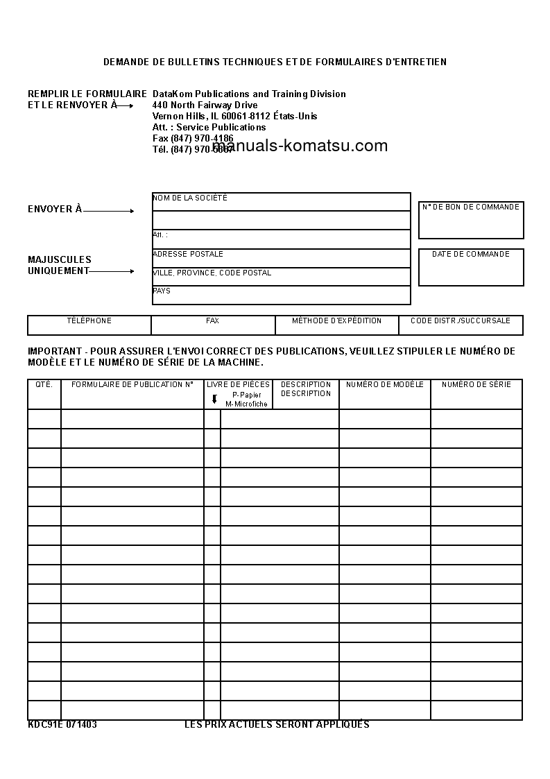 Protected: PC220LL-7(USA)-L S/N A86001-UP Operation manual (French)
