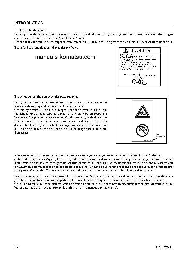 Protected: HM400-1(USA)-L S/N A10001-UP Operation manual (French)