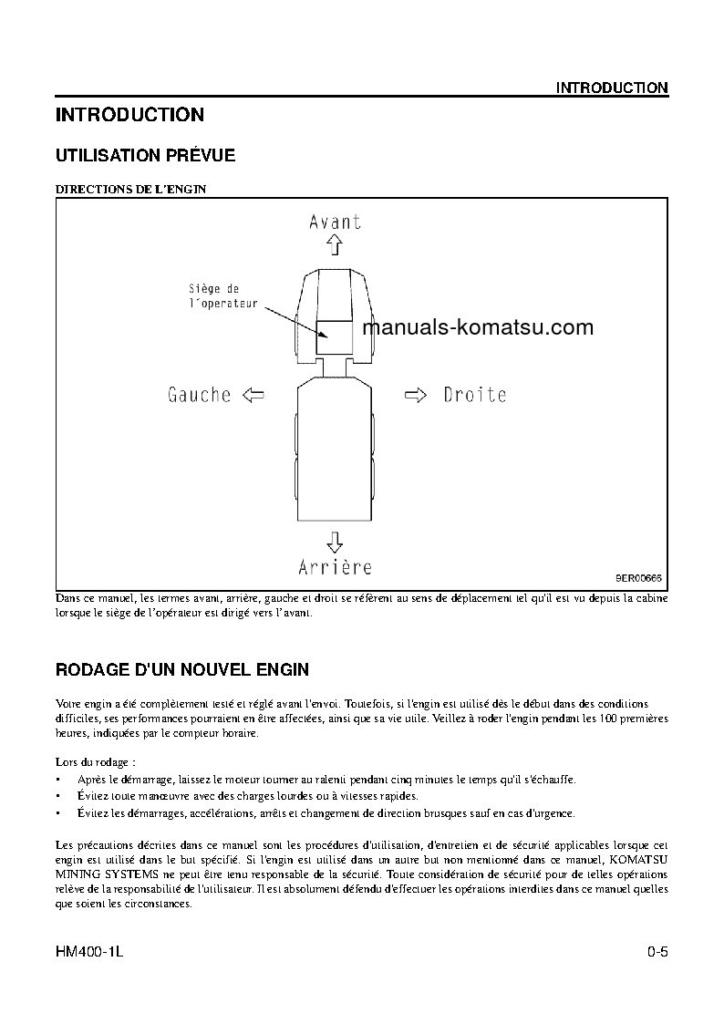 Protected: HM400-1(USA)-L S/N A10001-UP Operation manual (French)