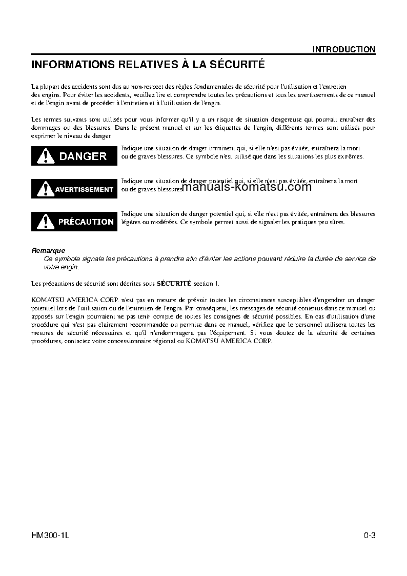 Protected: HM300-1(USA)-L S/N A10001-UP Operation manual (French)