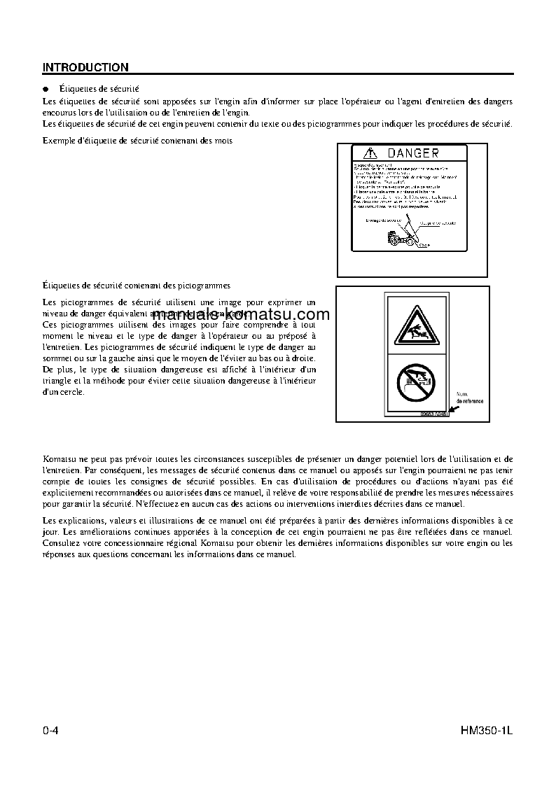 Protected: HM350-1(USA)-L S/N A10001-UP Operation manual (French)