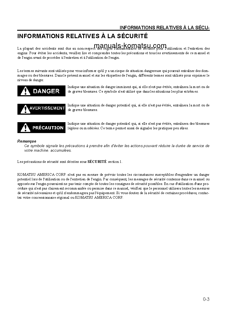 Protected: PC300LL-7(USA)-TIER 3 S/N A86001-UP Operation manual (French)