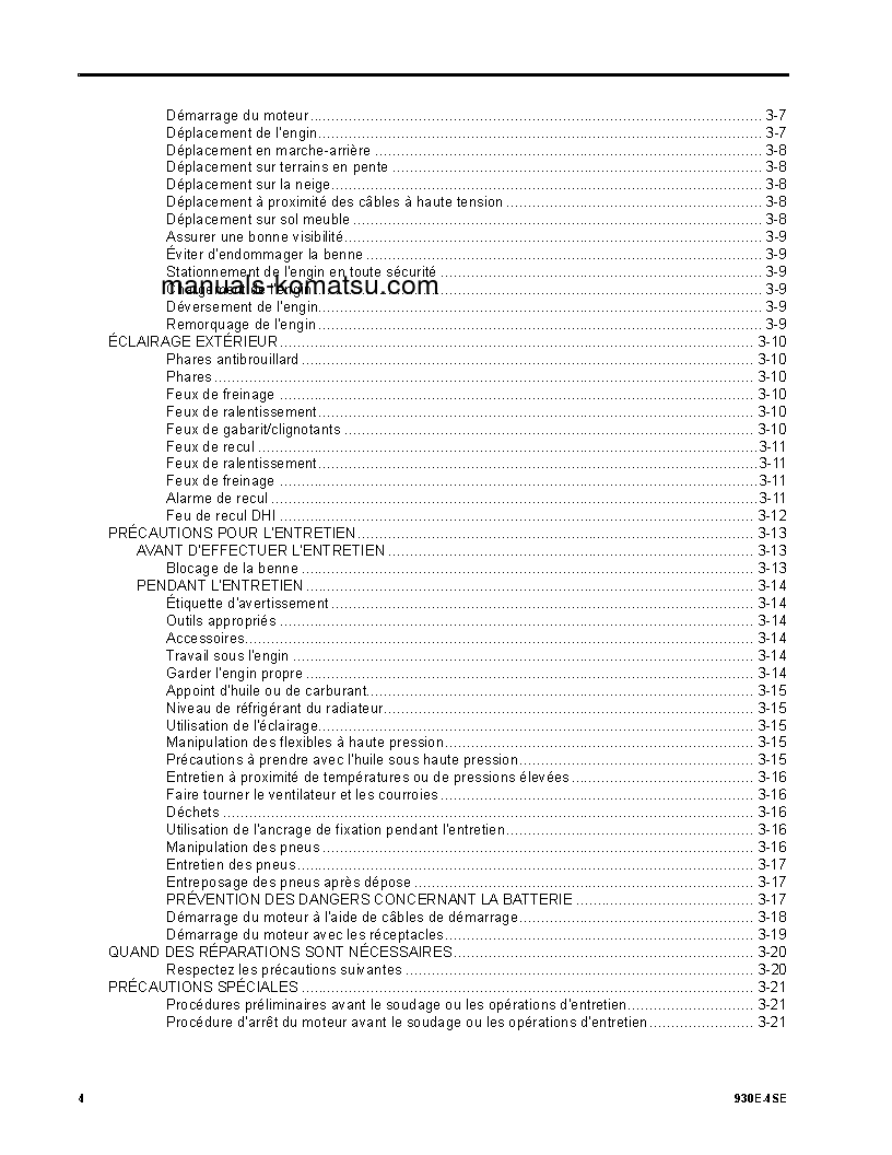 Protected: 930E-4(USA)-SE S/N A31035-UP Operation manual (French)