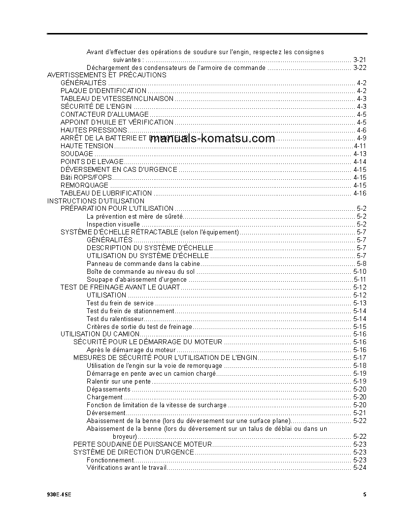 Protected: 930E-4(USA)-SE S/N A31035-UP Operation manual (French)