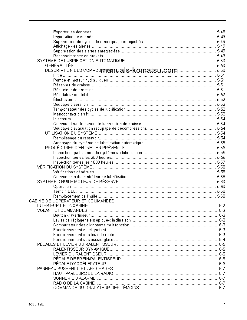 Protected: 930E-4(USA)-SE S/N A31035-UP Operation manual (French)