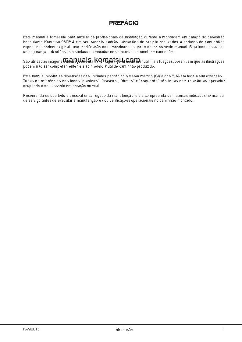 Protected: 930E-4(USA) S/N A31936-UP Field assembly manual (Portuguese)