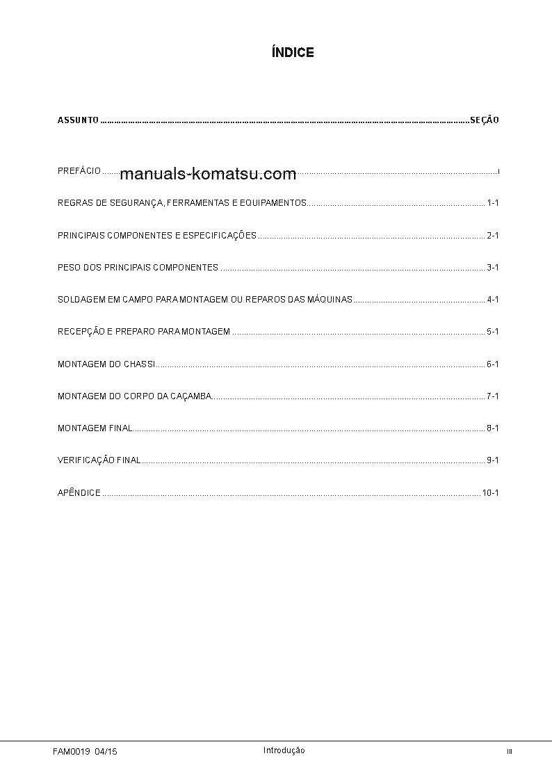 Protected: 830E-1(USA)-AC S/N A40962-UP Field assembly manual (Portuguese)
