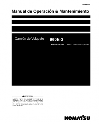 960E-2(USA) S/N A30027-UP Operation manual (Spanish)