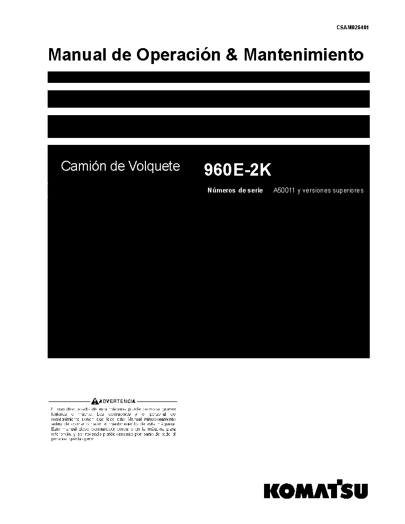 960E-2(USA)-K S/N A50011-UP Operation manual (Spanish)