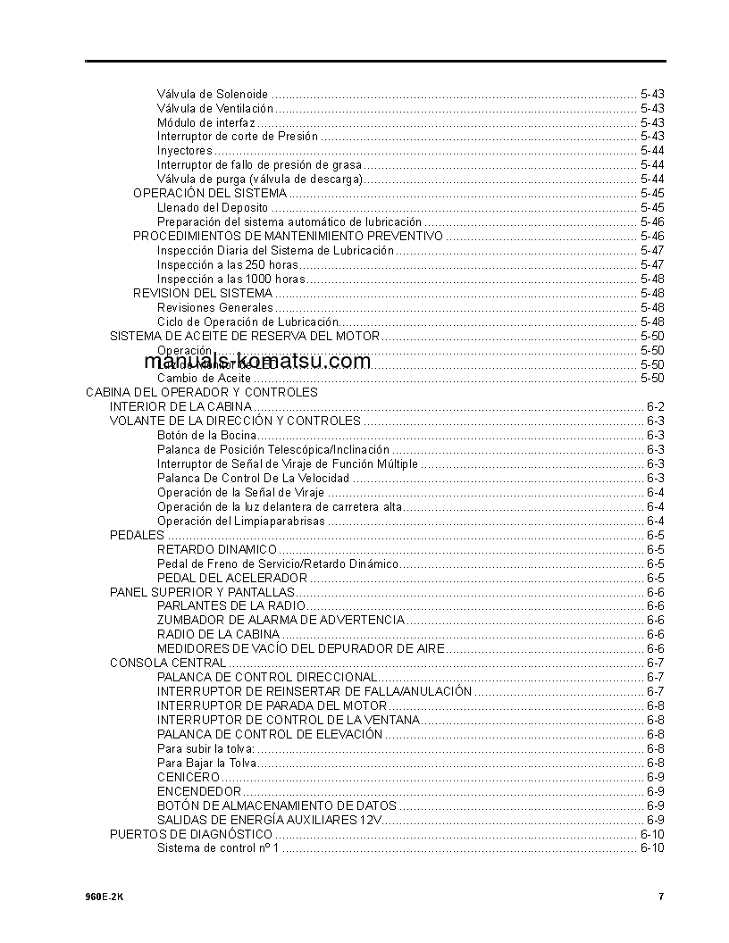 Protected: 960E-2(USA)-K S/N A50011-UP Operation manual (Spanish)