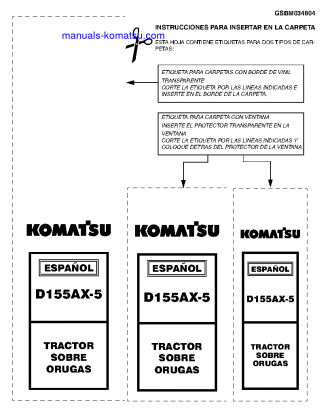 D155AX-5(JPN) S/N 76001-UP Shop (repair) manual (Spanish)