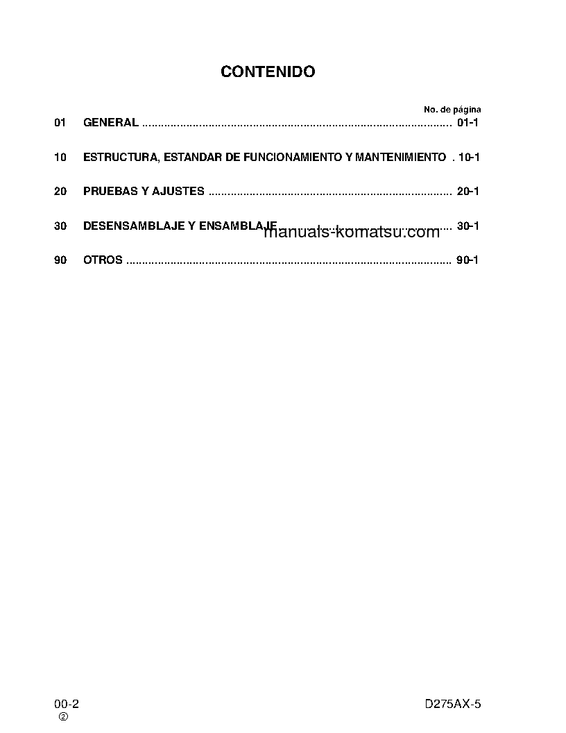 Protected: D275AX-5(JPN) S/N 20001-UP Shop (repair) manual (Spanish)