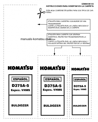 D375A-5(JPN)-VHMS S/N 18052-UP Shop (repair) manual (Spanish)