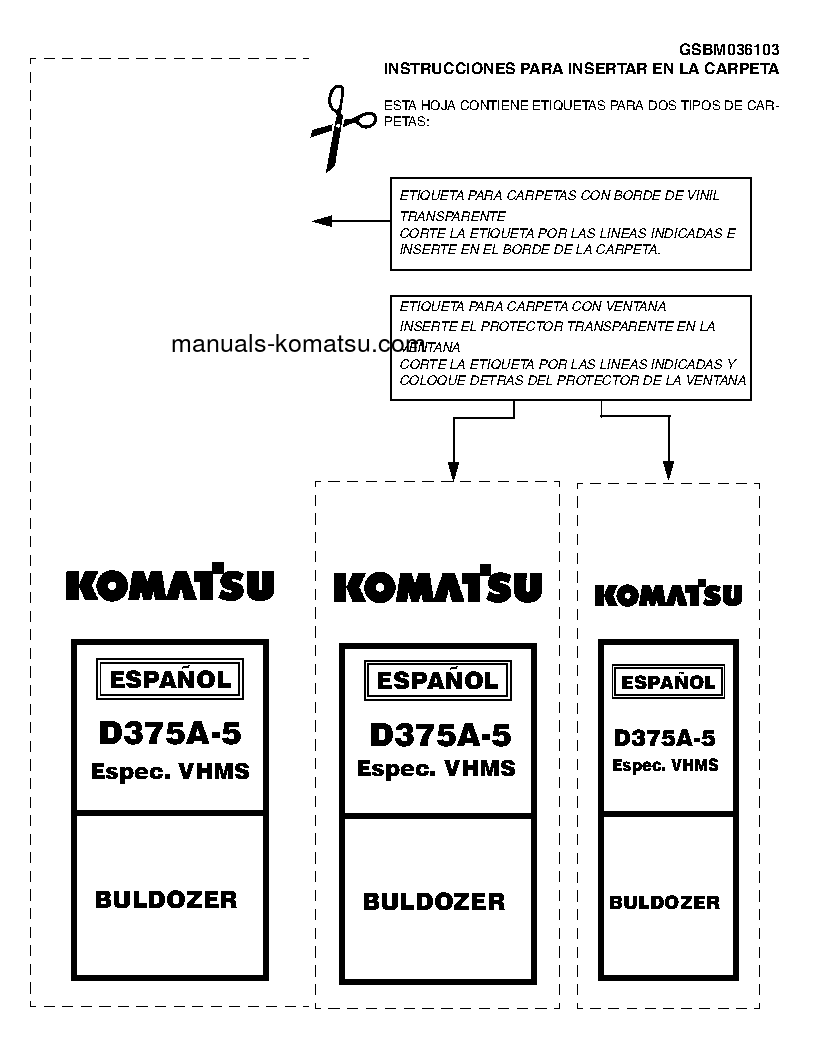 D375A-5(JPN)-VHMS S/N 18052-UP Shop (repair) manual (Spanish)