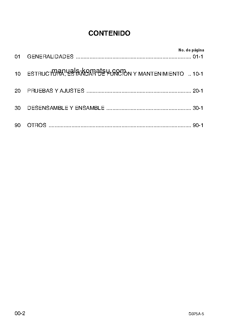 Protected: D375A-5(JPN)-VHMS S/N 18052-UP Shop (repair) manual (Spanish)