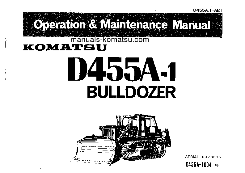 D455A-1(JPN) S/N 1004-1012 Operation manual (English)