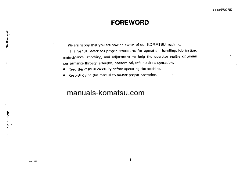 Protected: D455A-1(JPN) S/N 1004-1012 Operation manual (English)